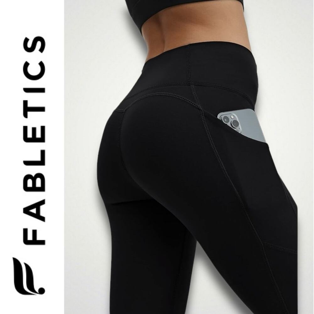 Fabletics NWT Oasis PureLuxe Athleisure Yoga High-Waisted Legging Black Medium - Picture 10 of 14